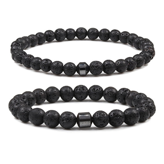 Men Natural Rock Stone Bracelet