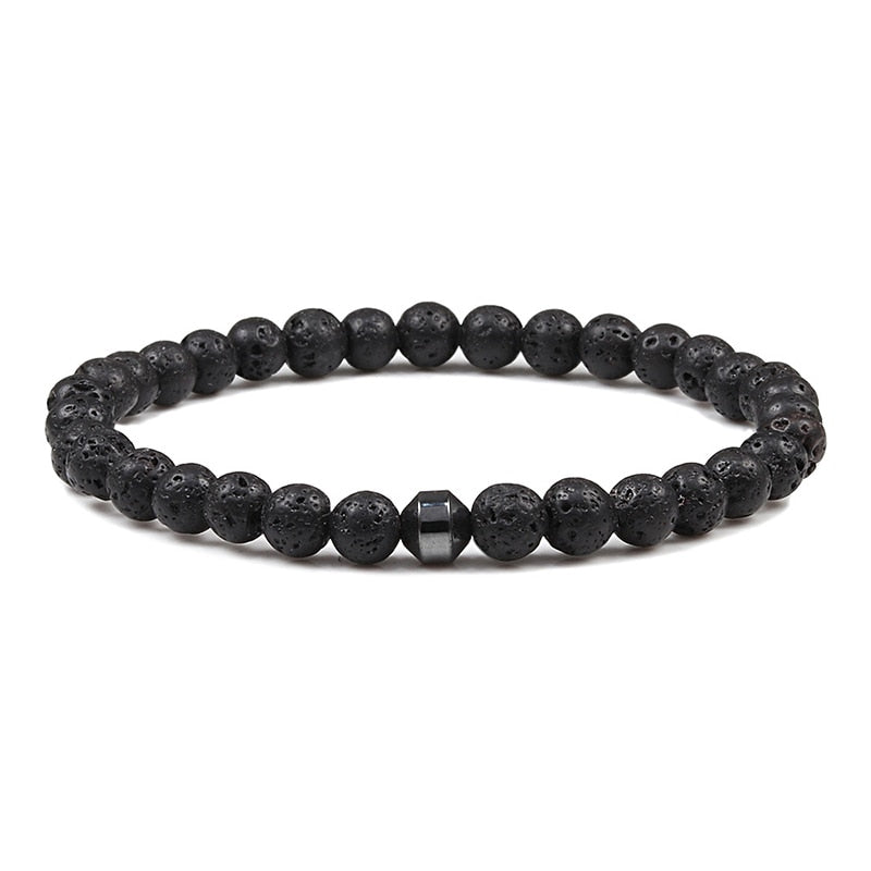 Men Natural Rock Stone Bracelet