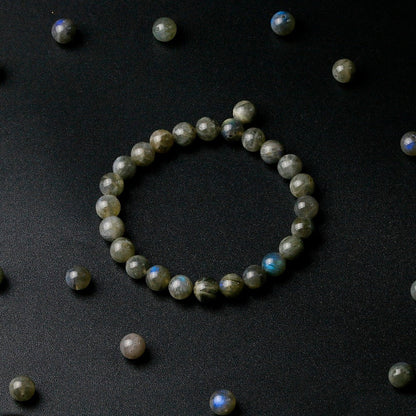 Lucky Gray Blue Stone Women Men Bracelet