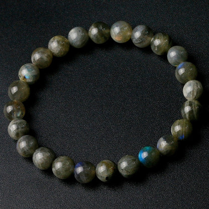 Lucky Gray Blue Stone Women Men Bracelet