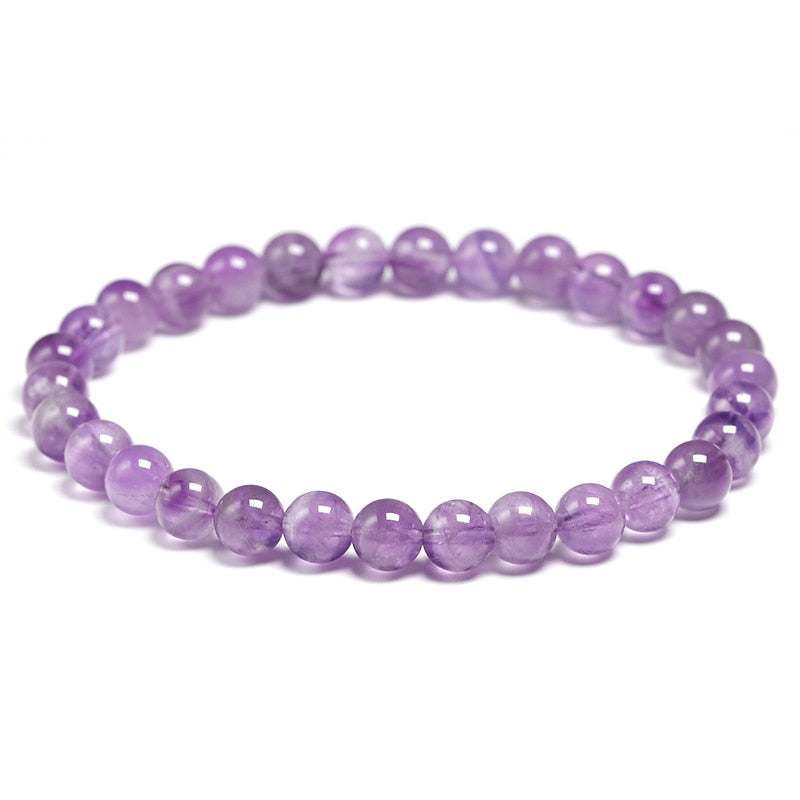 Natural Dream Amethysts Quartz Energy Light Purple GemStone Bracelet