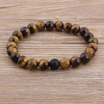 Marble Bead Tiger Eye Bead Blue Bead Lava Natural Stone Bead Bracelet