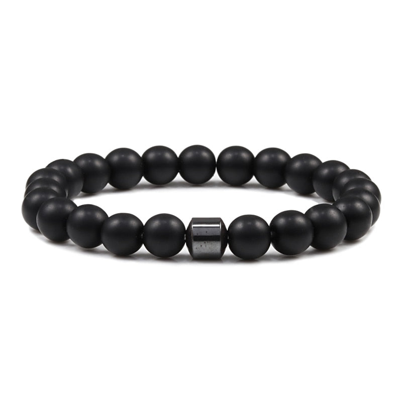 Men Natural Rock Stone Bracelet