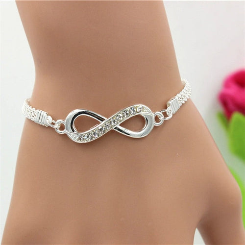 Rhinestone Infinity Bracelet Men&Women Jewelry